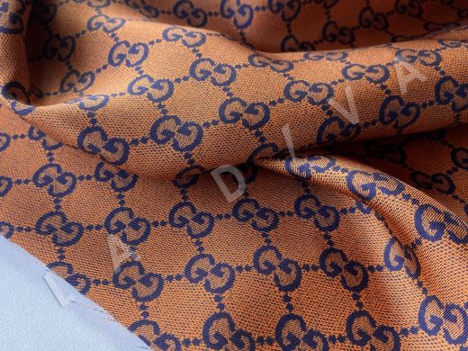 Шелк твил Gucci в оранжевом цвете рис-4