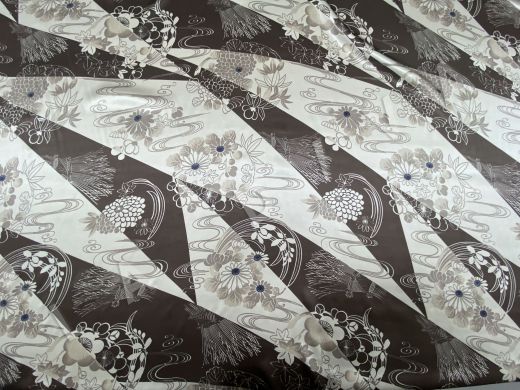 Атласный шелк Max Mara с цветочным рисунком рис-5