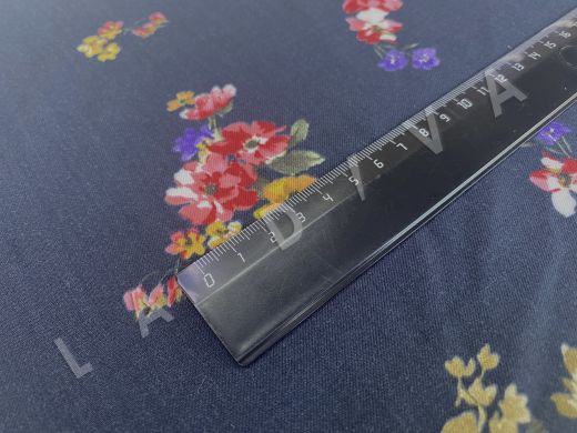 Вискоза рубашечно-плательная с цветочным принтом рис-4