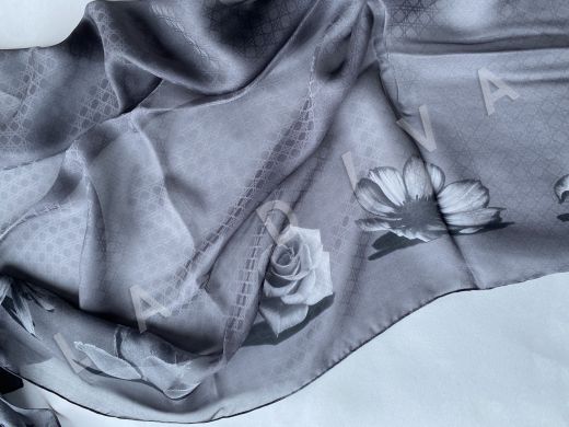 Шелковый шарф Dior, подписной рис-3