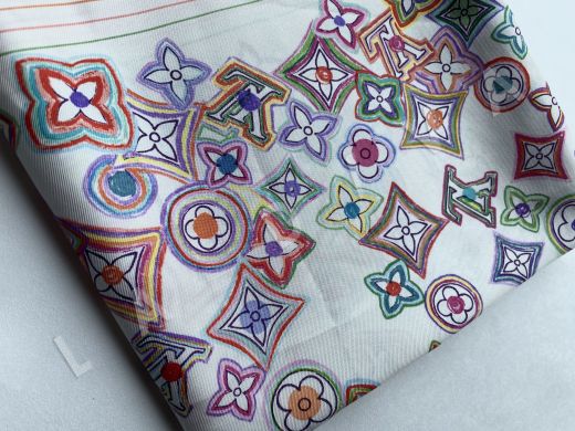 Шёлковый платок Louis Vuitton, твиловое плетение рис-5