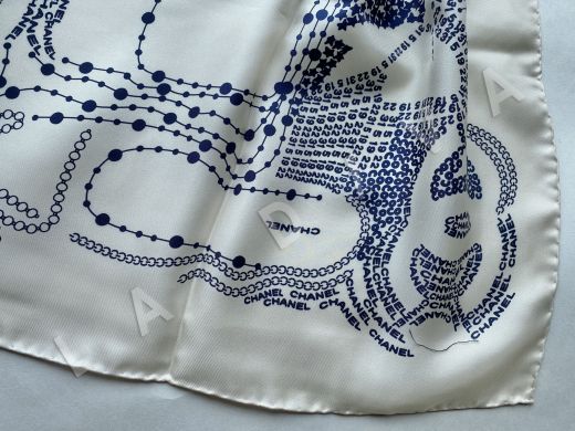 Шёлковый платок Chanel, подписной рис-4