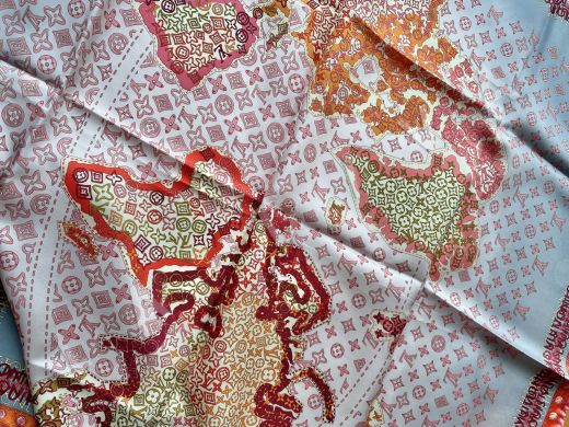 Шёлковый платок Louis Vuitton, твиловое плетение рис-7