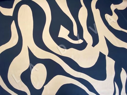 Купро с абстрактным принтом на фоне цвета пудры рис-2