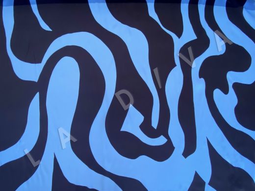 Купро с абстрактным принтом на голубом фоне рис-2