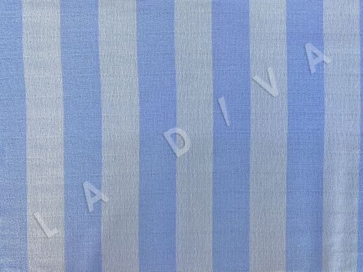 Вискоза плательно-блузочная с принтом в полоску в голубых тонах рис-2
