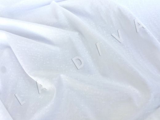 Фактурный хлопок с вышивкой в белом цвете рис-3