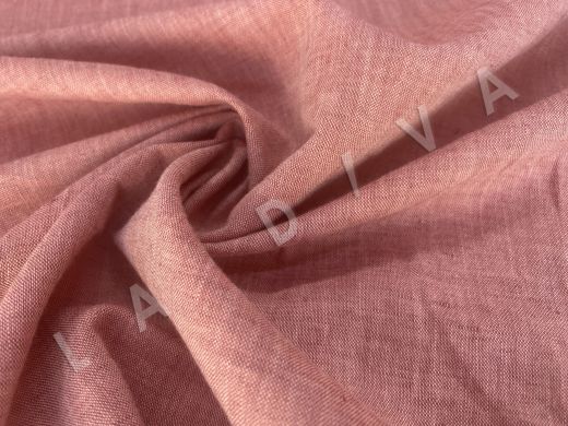 Плательно-костюмный лен серовато-розового цвета 2103202695901