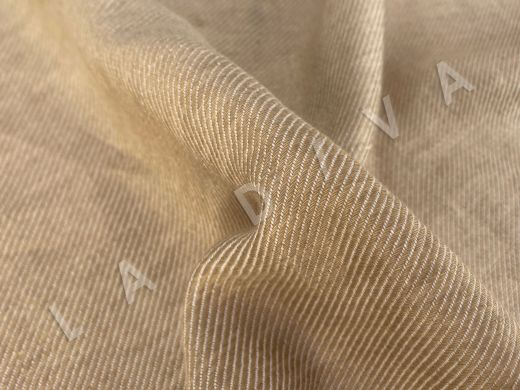 Плательно-костюмный лен с хлопком оливкового цвета рис-3