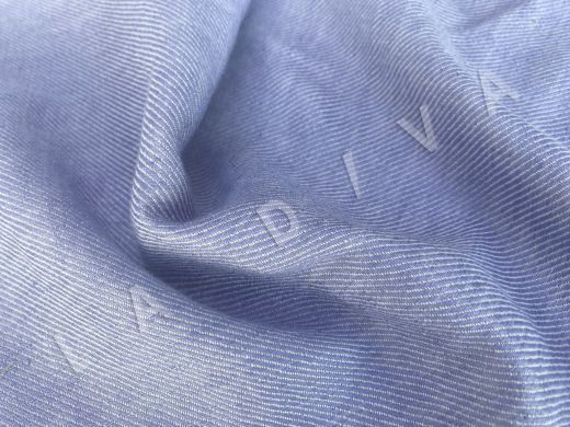 Плательно-костюмный лен с хлопком светло-синего цвета рис-3