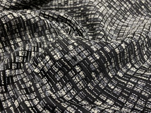 Костюмная шерсть Chanel черно-белого цвета рис-3