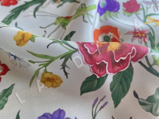 Gucci шелк твил с цветочным принтом рис-5