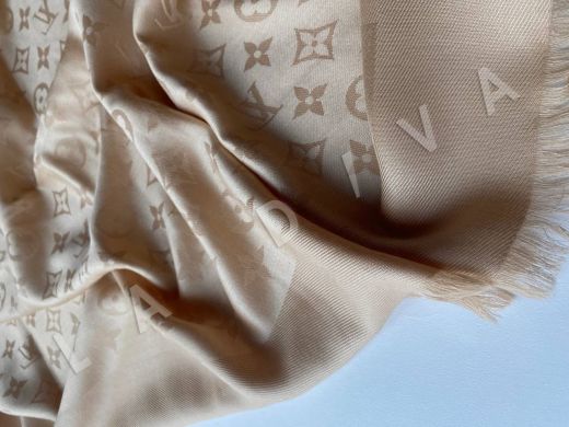 Шаль Louis Vuitton в песочном цвете рис-5