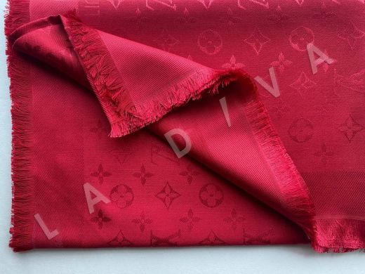 Шаль Louis Vuitton в красном цвете рис-3