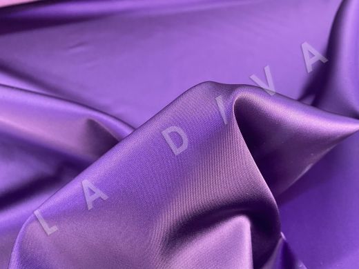 Атлас Армани однотонный фиолетового цвета рис-3
