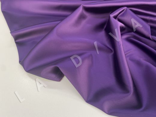 Атлас Армани однотонный фиолетового цвета рис-4