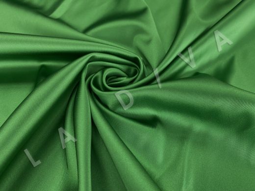 Атлас Армани однотонный зеленого цвета рис-2