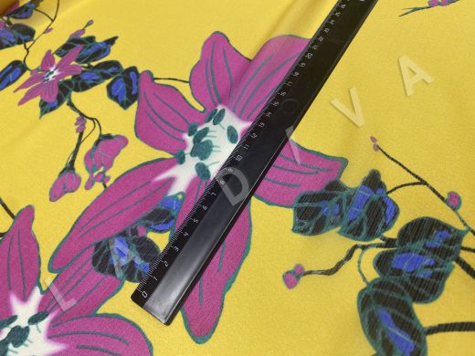 Шелковый шифон ETRO с цветочным рисунком рис-5