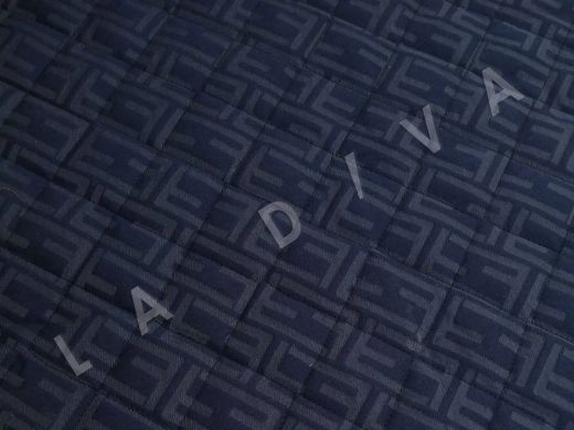 Курточная двустороння ткань Fendi с жаккардовыми лого D-137
