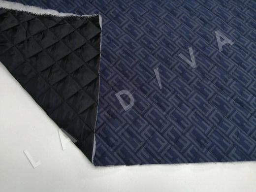 Курточная двустороння ткань Fendi с жаккардовыми лого рис-3