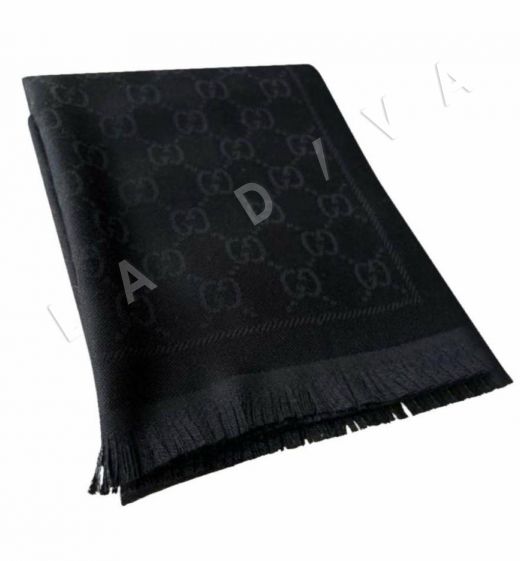 Gucci оригинальный шарф в черном цвете рис-2