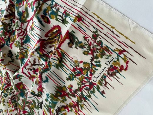 Шёлковый платок Dior, твиловое плетение рис-8