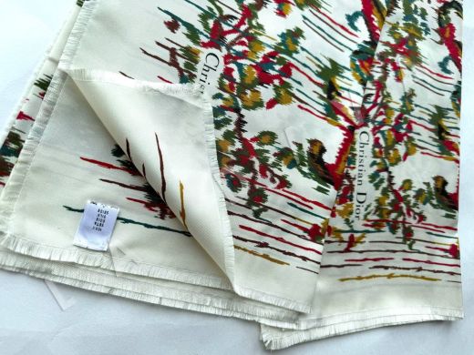 Шёлковый платок Dior, твиловое плетение рис-4