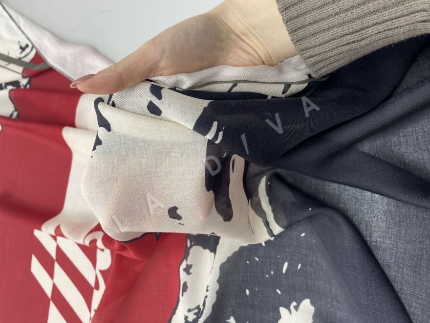Платок Bally подписной с принтом "горы" рис-8