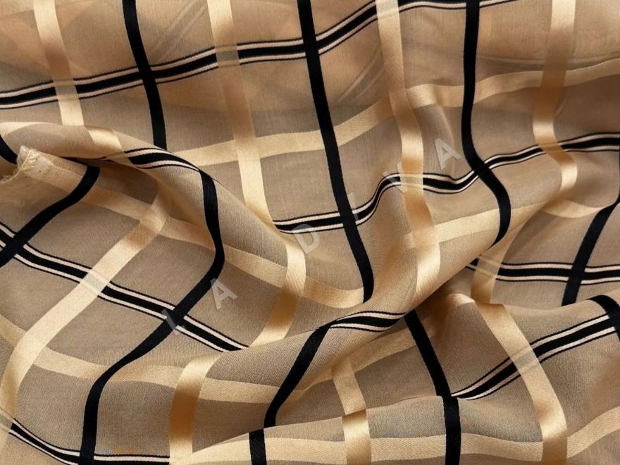 Шелк деворе от Burberry с принтом D-986 Шелк деворе от Burberry с принтом D-986