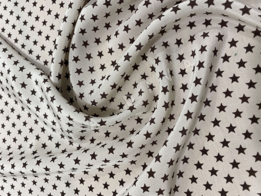 Крепдешин Max Mara со звездочками рис-6