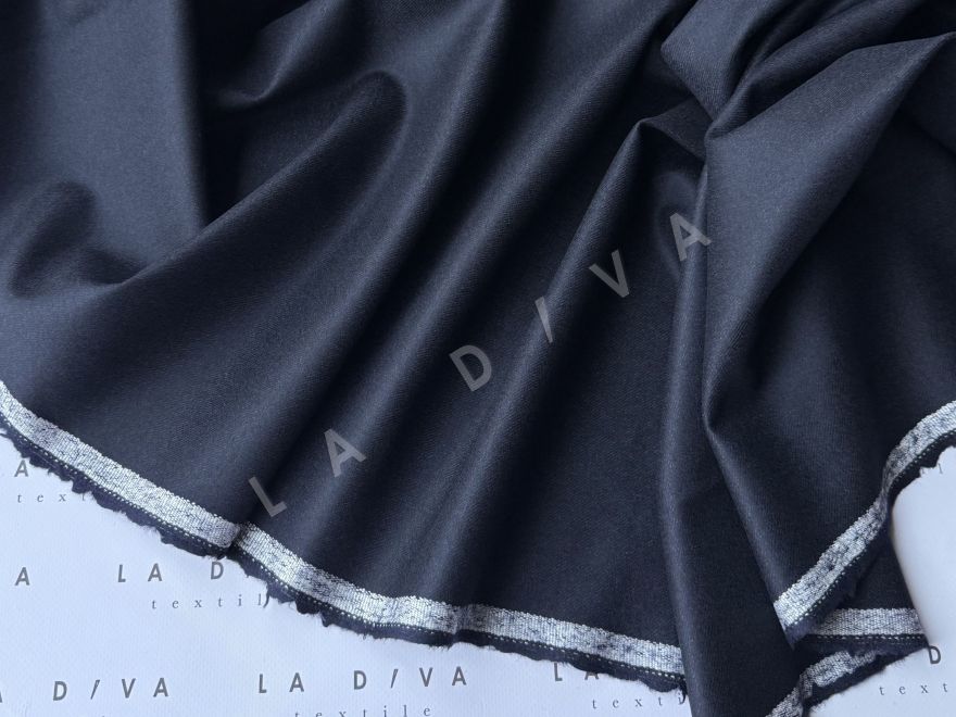 Фланель Loro Piana темно-синего цвета