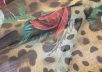 Шелковый шифон «Розы и леопард» Дольче Габбана 2019