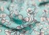 креповая вискоза с цветочным принтом на бирюзовом фоне рис-4