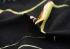 сорочечный хлопок с тропическим принтом на черном фоне рис-3