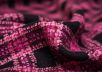 костюмная шерсть в клетку на розовом фоне рис-2