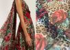 Шелковый шифон «Розы и леопард» Dolce Gabbana 2019 рис-2