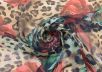 Шелковый шифон «Розы и леопард» Dolce Gabbana 2019 рис-4