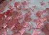 Вышивка на сетке  "Бабочки" розового цвета рис-4