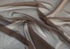 Шифон шелковый коричневого цвета рис-2