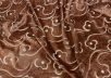 Шелковый бархат Bottega Veneta с выбитым рисунком коричневого цвета рис-2