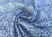 Вискоза плательно-блузочная "листья" на серо-голубом фоне 2103203430495