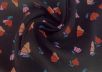 Вискоза плательно-блузочная с цветочным принтом в розово-оранжевой гамме 2103201924378