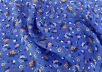 Вискоза плательно-блузочная с цветочным принтом на синем фоне рис-3