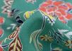 Вискоза плательно-блузочная с цветочным принтом на зеленом фоне рис-4