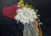 Шелковый жаккард с цветочным принтом рис-7