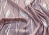 Атласный шелк с растительным принтом в бежево-персиковом цвете рис-5