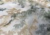 Шифон шелковый креповый с анималистическим принтом "деревья" рис-3