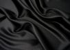 шелк атласный однотонный черного цвета