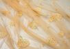 вышивка на сетке «Одуванчики» желтого цвета рис-4