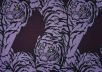 вискоза кади «Тигры» по мотивам Valentino на темно-фиолетовом фоне рис-2